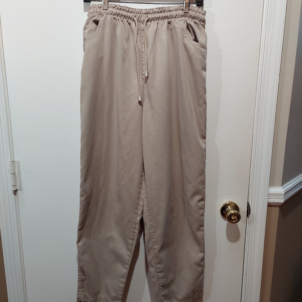 Women's BASIC EDITIONS elastic waist drawstring pants